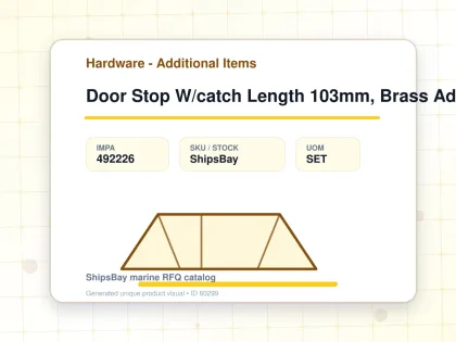 Door Stop W/catch Length 103mm, Brass Adjustable Type #1346 - Hardware - Additional Items - IMPA 492226 - UOM SET