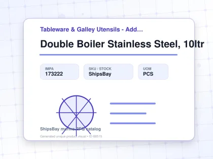 Double Boiler Stainless Steel, 10ltr - Tableware & Galley Utensils - Additional Items - IMPA 173222 - UOM PCS