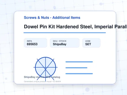 Dowel Pin Kit Hardened Steel, Imperial Parallel 350pins - Screws & Nuts - Additional Items - IMPA 695653 - UOM SET