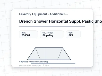 Drench Shower Horizontal Suppl, Pastic Shower Head - Lavatory Equipment - Additional Items - IMPA 530601 - UOM SET
