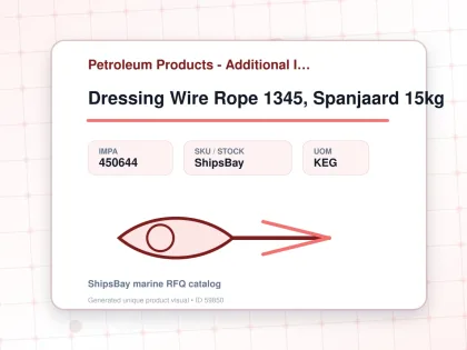 Dressing Wire Rope 1345, Spanjaard 15kg - Petroleum Products - Additional Items - IMPA 450644 - UOM KEG