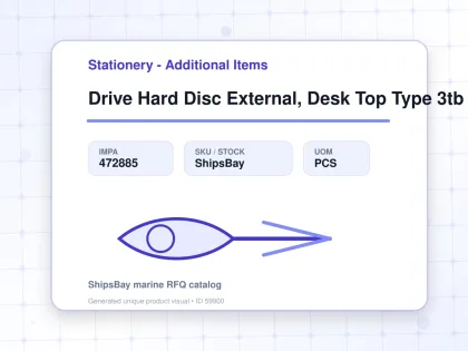 Drive Hard Disc External, Desk Top Type 3tb - Stationery - Additional Items - IMPA 472885 - UOM PCS