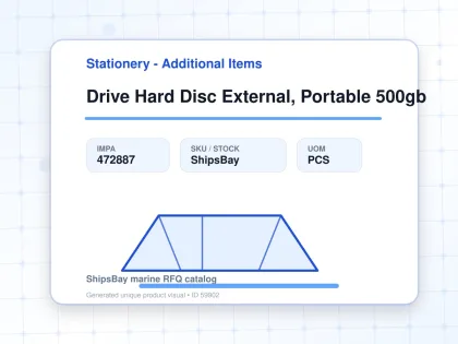 Drive Hard Disc External, Portable 500gb - Stationery - Additional Items - IMPA 472887 - UOM PCS