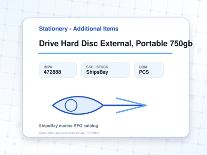 Drive Hard Disc External, Portable 750gb - Stationery - Additional Items - IMPA 472888 - UOM PCS