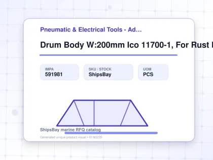 Drum Body W:200mm Ico 11700-1, For Rust Removal Machine - Pneumatic & Electrical Tools - Additional Items - IMPA 591981 - UOM PCS