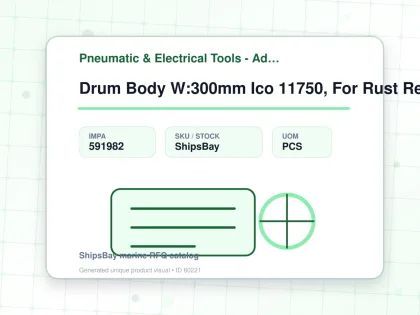 Drum Body W:300mm Ico 11750, For Rust Removal Machine - Pneumatic & Electrical Tools - Additional Items - IMPA 591982 - UOM PCS