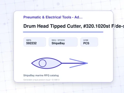 Drum Head Tipped Cutter, #320.1020st F/de-scaler Tfp200 - Pneumatic & Electrical Tools - Additional Items - IMPA 592232 - UOM PCS