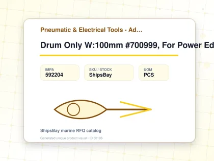 Drum Only W:100mm #700999, For Power Edger Va10l - Pneumatic & Electrical Tools - Additional Items - IMPA 592204 - UOM PCS