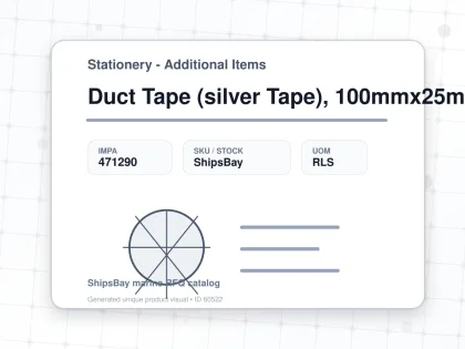 Duct Tape (silver Tape), 100mmx25mtr - Stationery - Additional Items - IMPA 471290 - UOM RLS