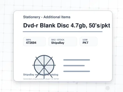 Dvd-r Blank Disc 4.7gb, 50's/pkt - Stationery - Additional Items - IMPA 472694 - UOM PKT