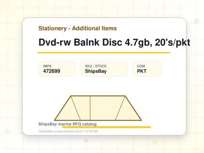 Dvd-rw Balnk Disc 4.7gb, 20's/pkt - Stationery - Additional Items - IMPA 472699 - UOM PKT