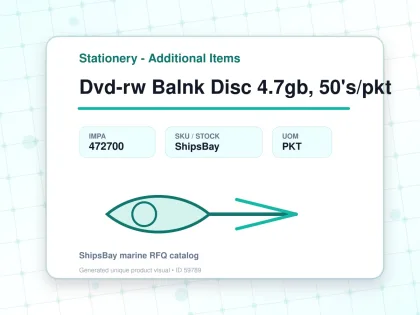 Dvd-rw Balnk Disc 4.7gb, 50's/pkt - Stationery - Additional Items - IMPA 472700 - UOM PKT
