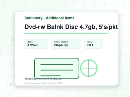 Dvd-rw Balnk Disc 4.7gb, 5's/pkt - Stationery - Additional Items - IMPA 472696 - UOM PKT