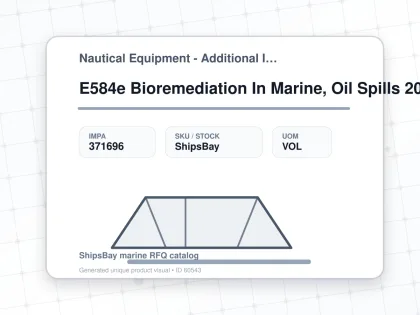 E584e Bioremediation In Marine, Oil Spills 2004 - Nautical Equipment - Additional Items - IMPA 371696 - UOM VOL