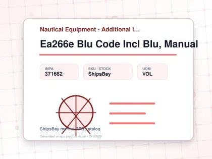 Ea266e Blu Code Incl Blu, Manual - Nautical Equipment - Additional Items - IMPA 371682 - UOM VOL