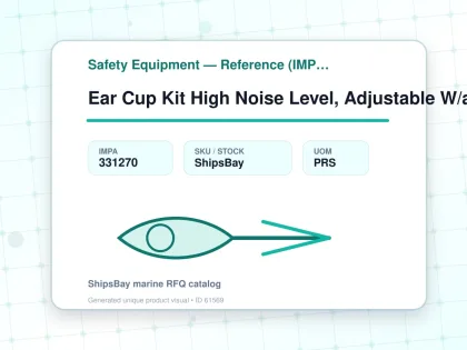 Ear Cup Kit High Noise Level, Adjustable W/anti-scratch Cup - Safety Equipment — Reference (IMPA) - IMPA 331270 - UOM PRS
