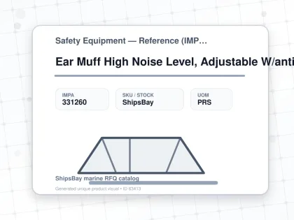 Ear Muff High Noise Level, Adjustable W/anti-scratch Cup - Safety Equipment — Reference (IMPA) - IMPA 331260 - UOM PRS