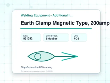 Earth Clamp Magnetic Type, 200amp - Welding Equipment - Additional Items - IMPA 851052 - UOM PCS