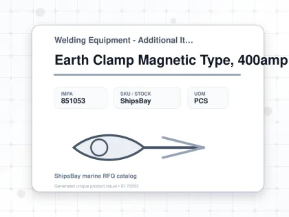 Earth Clamp Magnetic Type, 400amp - Welding Equipment - Additional Items - IMPA 851053 - UOM PCS