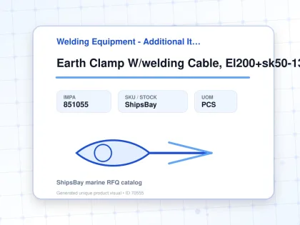 Earth Clamp W/welding Cable, El200+sk50-13mm 35mm2 L:5mtr - Welding Equipment - Additional Items - IMPA 851055 - UOM PCS
