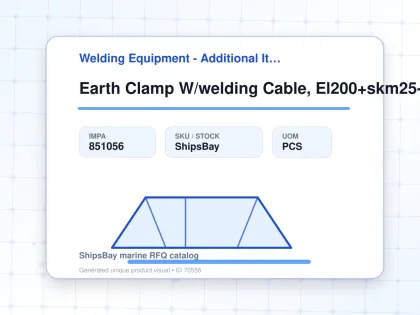 Earth Clamp W/welding Cable, El200+skm25-9mm 25mm2 L:5mtr - Welding Equipment - Additional Items - IMPA 851056 - UOM PCS