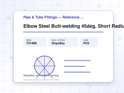 Elbow Steel Butt-welding 45deg, Short Radius H.p. Sch-80 300a - Pipe & Tube Fittings — Reference (IMPA) - IMPA 731469 - UOM PCS
