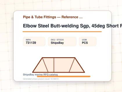 Elbow Steel Butt-welding Sgp, 45deg Short Radius 150a - Pipe & Tube Fittings — Reference (IMPA) - IMPA 731139 - UOM PCS