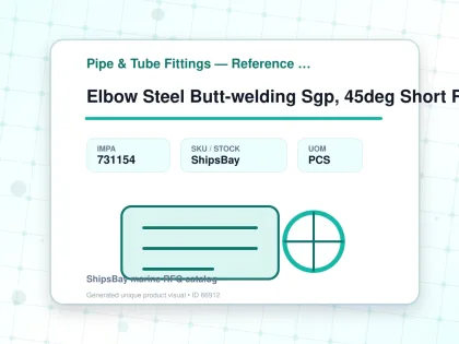 Elbow Steel Butt-welding Sgp, 45deg Short Radius 250a - Pipe & Tube Fittings — Reference (IMPA) - IMPA 731154 - UOM PCS