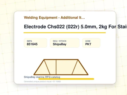 Electrode Chs022 (022r) 5.0mm, 2kg For Stainless Steel - Welding Equipment - Additional Items - IMPA 851645 - UOM PKT