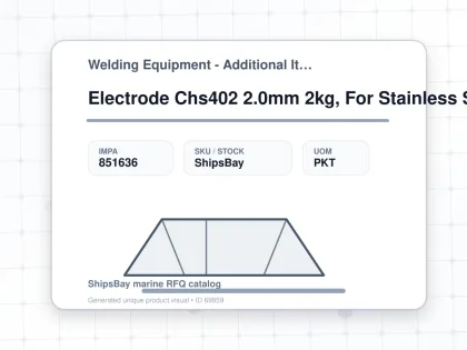 Electrode Chs402 2.0mm 2kg, For Stainless Steel - Welding Equipment - Additional Items - IMPA 851636 - UOM PKT