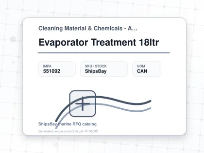 Evaporator Treatment 18ltr - Cleaning Material & Chemicals - Additional Items - IMPA 551092 - UOM CAN