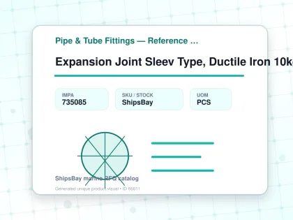 Expansion Joint Sleev Type, Ductile Iron 10kg 125mm L432mm - Pipe & Tube Fittings — Reference (IMPA) - IMPA 735085 - UOM PCS