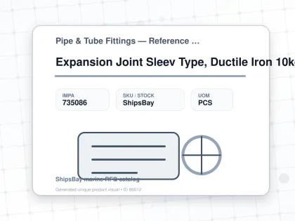 Expansion Joint Sleev Type, Ductile Iron 10kg 150mm L439mm - Pipe & Tube Fittings — Reference (IMPA) - IMPA 735086 - UOM PCS