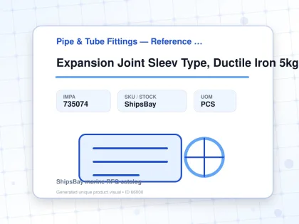 Expansion Joint Sleev Type, Ductile Iron 5kg 100mm L390mm - Pipe & Tube Fittings — Reference (IMPA) - IMPA 735074 - UOM PCS