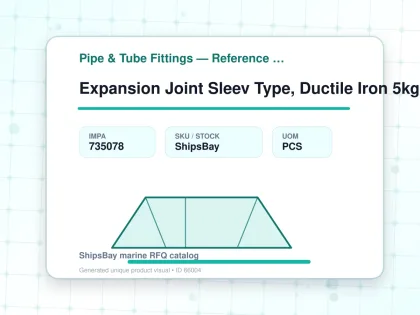 Expansion Joint Sleev Type, Ductile Iron 5kg 250mm L435mm - Pipe & Tube Fittings — Reference (IMPA) - IMPA 735078 - UOM PCS