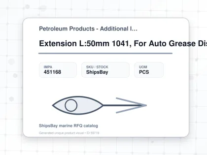 Extension L:50mm 1041, For Auto Grease Dispenser - Petroleum Products - Additional Items - IMPA 451168 - UOM PCS