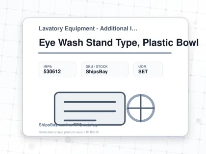 Eye Wash Stand Type, Plastic Bowl - Lavatory Equipment - Additional Items - IMPA 530612 - UOM SET