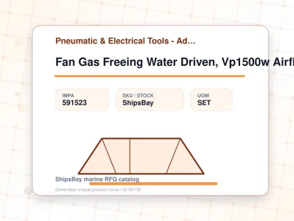 Fan Gas Freeing Water Driven, Vp1500w Airflow 14800m3/hr - Pneumatic & Electrical Tools - Additional Items - IMPA 591523 - UOM SET