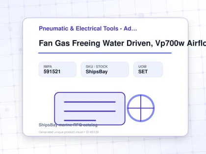 Fan Gas Freeing Water Driven, Vp700w Airflow 7000m3/hr - Pneumatic & Electrical Tools - Additional Items - IMPA 591521 - UOM SET