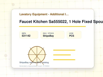 Faucet Kitchen Sa555022, 1 Hole Fixed Spout 185mm - Lavatory Equipment - Additional Items - IMPA 531142 - UOM PCS