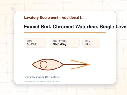 Faucet Sink Chromed Waterline, Single Lever 130-170mm Sa557295 - Lavatory Equipment - Additional Items - IMPA 531106 - UOM PCS