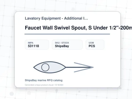 Faucet Wall Swivel Spout, S Under 1/2"-200mm Sa83360 - Lavatory Equipment - Additional Items - IMPA 531118 - UOM PCS