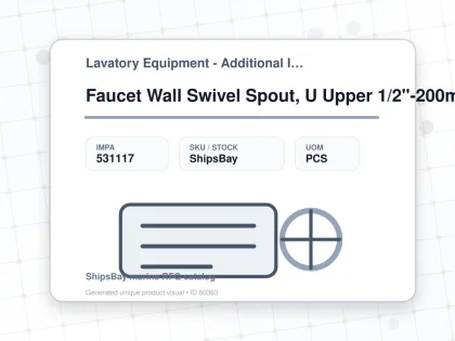 Faucet Wall Swivel Spout, U Upper 1/2"-200mm Sa83330 - Lavatory Equipment - Additional Items - IMPA 531117 - UOM PCS