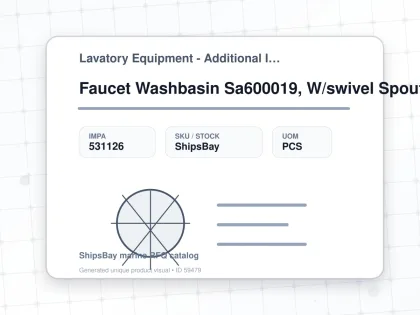 Faucet Washbasin Sa600019, W/swivel Spout 160-250mm - Lavatory Equipment - Additional Items - IMPA 531126 - UOM PCS