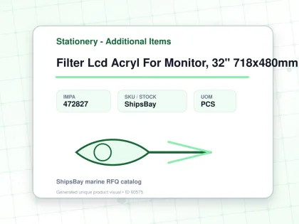 Filter Lcd Acryl For Monitor, 32" 718x480mm - Stationery - Additional Items - IMPA 472827 - UOM PCS