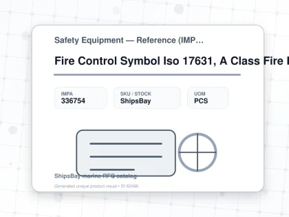 Fire Control Symbol Iso 17631, A Class Fire Door 150x150mm - Safety Equipment — Reference (IMPA) - IMPA 336754 - UOM PCS