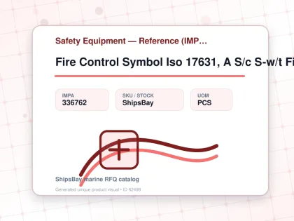Fire Control Symbol Iso 17631, A S/c S-w/t Firedoor 150x150mm - Safety Equipment — Reference (IMPA) - IMPA 336762 - UOM PCS