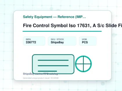 Fire Control Symbol Iso 17631, A S/c Slide Firedoor 150x150mm - Safety Equipment — Reference (IMPA) - IMPA 336772 - UOM PCS