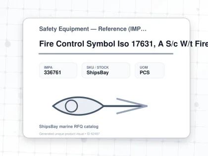 Fire Control Symbol Iso 17631, A S/c W/t Firedoor 150x150mm - Safety Equipment — Reference (IMPA) - IMPA 336761 - UOM PCS
