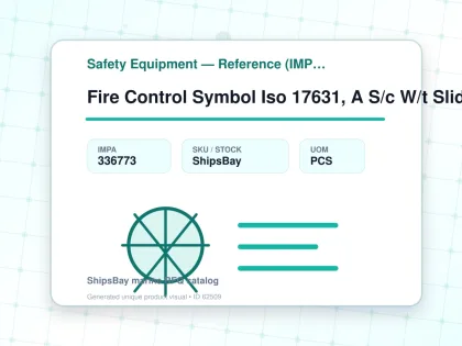 Fire Control Symbol Iso 17631, A S/c W/t Slide F-door 150x150 - Safety Equipment — Reference (IMPA) - IMPA 336773 - UOM PCS